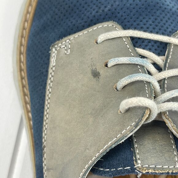 STEVE MADDEN Mens Dress Shoes Size 9 Two Tone Blue Suede ROQUE - Picture 6 of 13